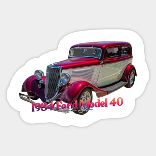 1934 Ford Model 40 Tudor Sedan Sticker